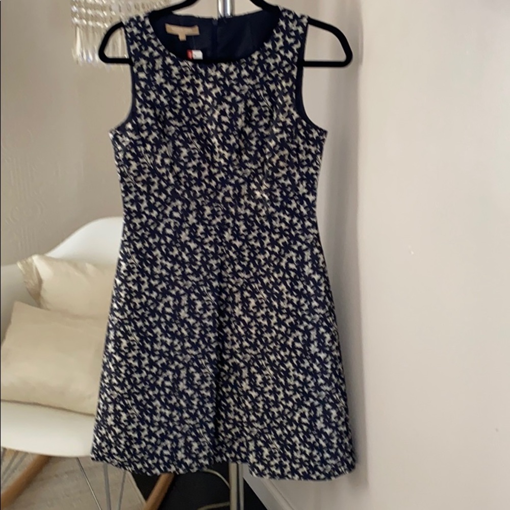 Michael Kors navy and grey evening dress Sz 6.